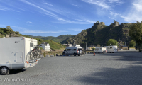 Blick auf den Wohnmobilstellplatz in Mayschoß im Ahrtal
