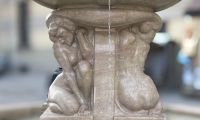 Fechterbrunnen vor der Universität in Breslau. Jugendstildenkmal