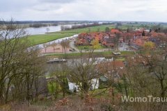 Blick auf Hitzacker vom Weinberg aus