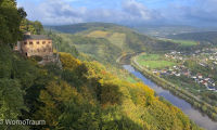 Blick von Kastel-Staadt auf den Lauf der Saar.