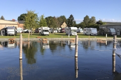 Hangar 19, der Wohnmobilstellplatz in Schwerin. Direkt ruhig am Schweriner See gelegen